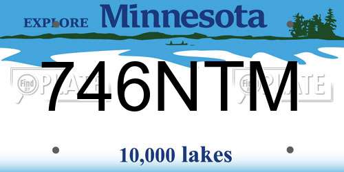746NTM Minnesota License Plate