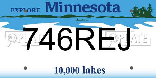 746REJ Minnesota License Plate