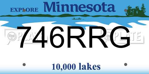 746RRG Minnesota License Plate
