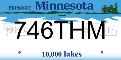 746THM Minnesota License Plate