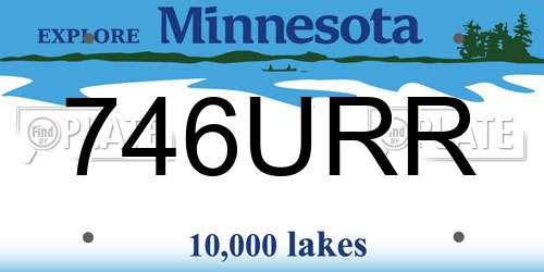 746URR Minnesota License Plate