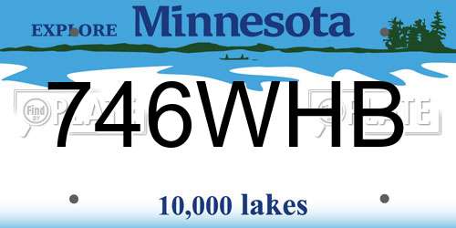 746WHB Minnesota License Plate