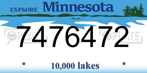 7476472 Minnesota License Plate
