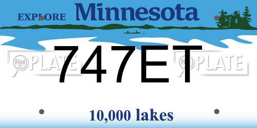 747ET Minnesota License Plate