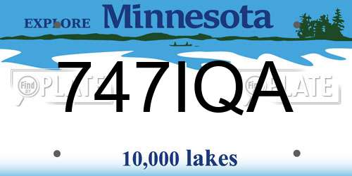 747IQA Minnesota License Plate