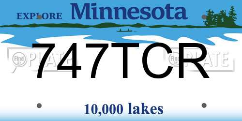 747TCR Minnesota License Plate