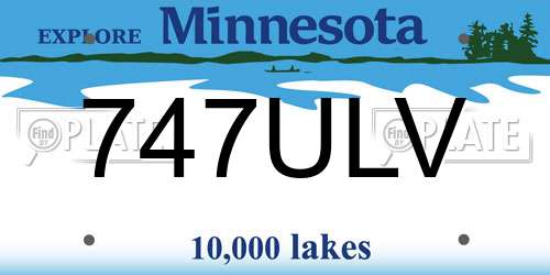 747ULV Minnesota License Plate