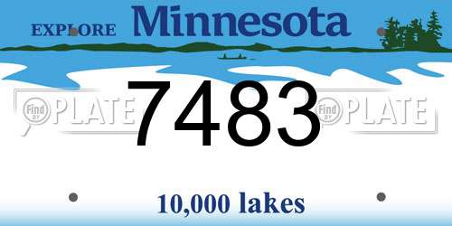 7483 Minnesota License Plate