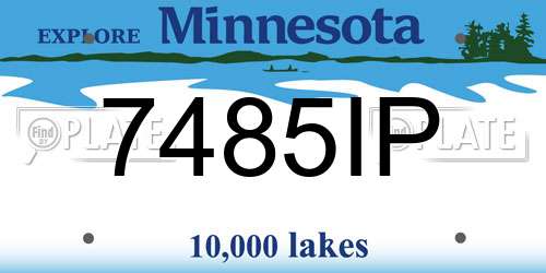 7485IP Minnesota License Plate
