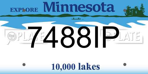 7488IP Minnesota License Plate