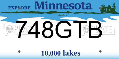 748GTB Minnesota License Plate