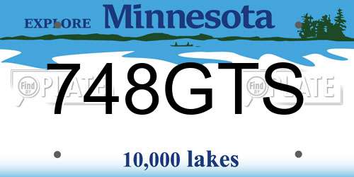 748GTS Minnesota License Plate