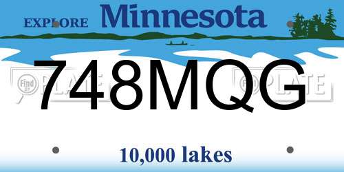 748MQG Minnesota License Plate