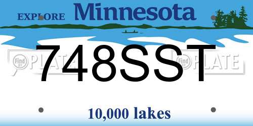 748SST Minnesota License Plate