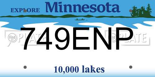749ENP Minnesota License Plate