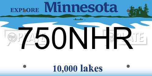 750NHR Minnesota License Plate