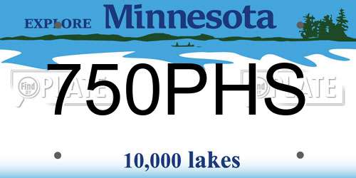 750PHS Minnesota License Plate