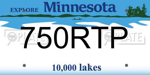 750RTP Minnesota License Plate