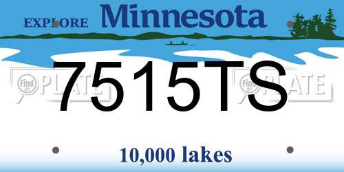 7515TS Minnesota License Plate