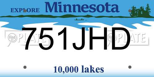 751JHD Minnesota License Plate