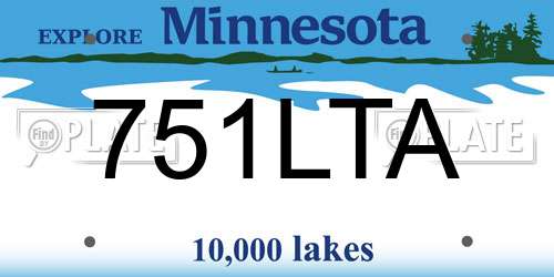 751LTA Minnesota License Plate