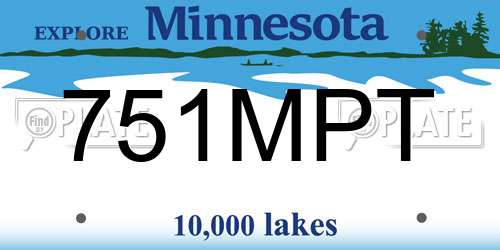 751MPT Minnesota License Plate