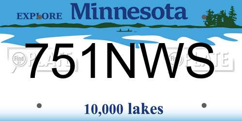 751NWS Minnesota License Plate