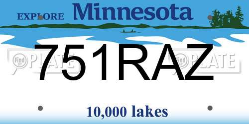 751RAZ Minnesota License Plate