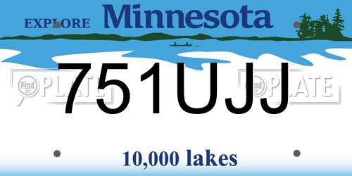 751UJJ Minnesota License Plate