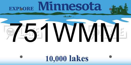 751WMM Minnesota License Plate
