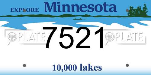 7521 Minnesota License Plate