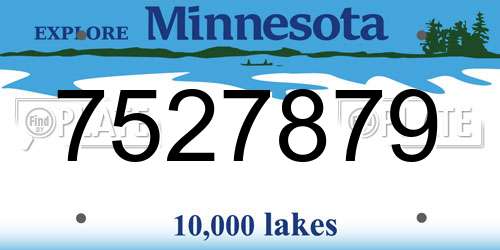 7527879 Minnesota License Plate