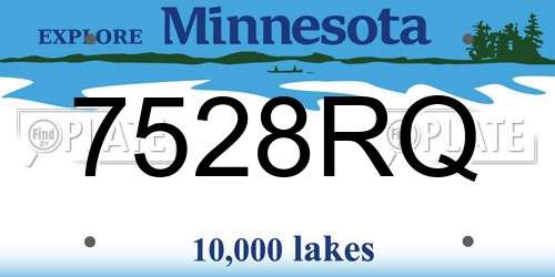 7528RQ Minnesota License Plate