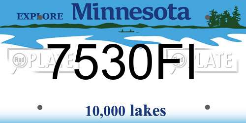 7530FI Minnesota License Plate