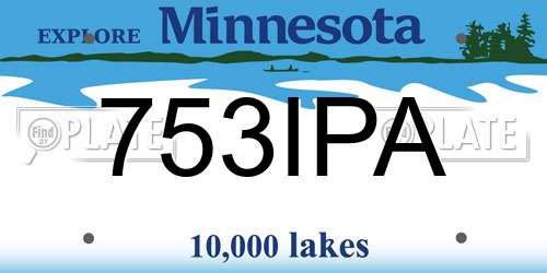 753IPA Minnesota License Plate