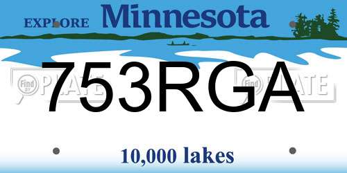 753RGA Minnesota License Plate