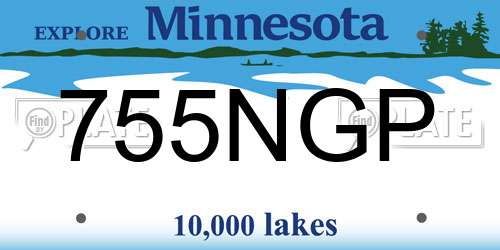755NGP Minnesota License Plate