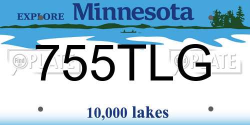 755TLG Minnesota License Plate