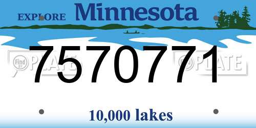 7570771 Minnesota License Plate