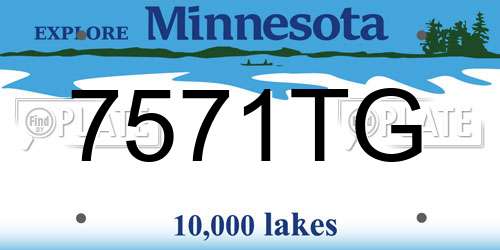7571TG Minnesota License Plate