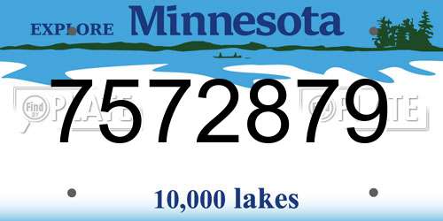7572879 Minnesota License Plate