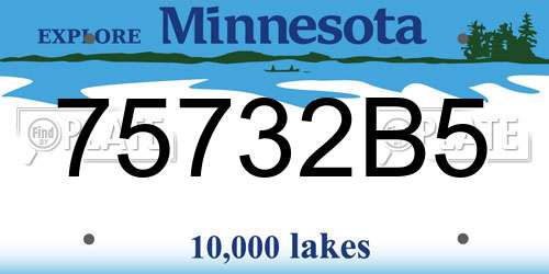 75732B5 Minnesota License Plate