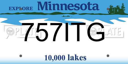 757ITG Minnesota License Plate