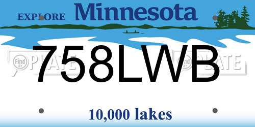 758LWB Minnesota License Plate