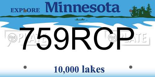 759RCP Minnesota License Plate