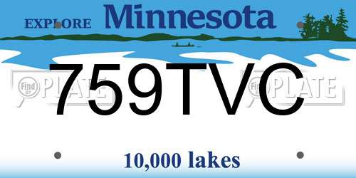 759TVC Minnesota License Plate