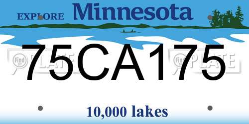 75CA175 Minnesota License Plate