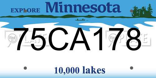 75CA178 Minnesota License Plate