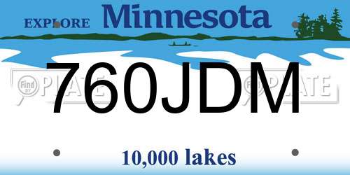 760JDM Minnesota License Plate