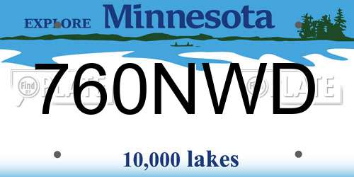 760NWD Minnesota License Plate